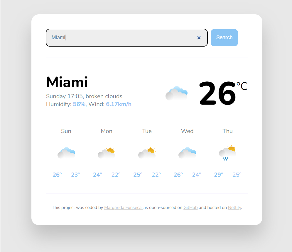 Foto do projeto Weather App